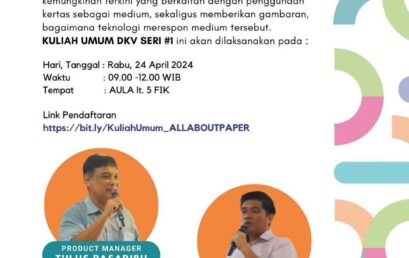 KULIAH UMUM DKV SERI #1: ALL ABOUT PAPER